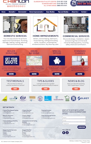 C Hanlon All Trades Company website homepage