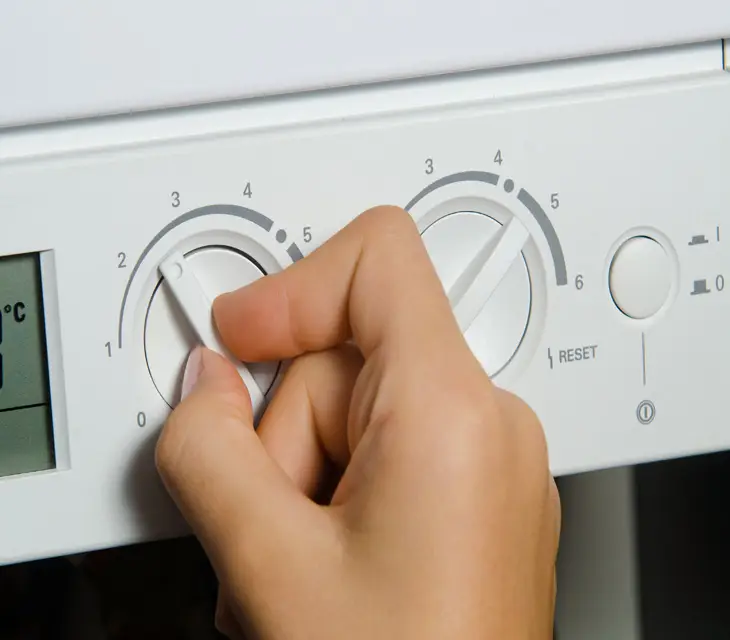 Gas Fired Central Heating Boiler control panel