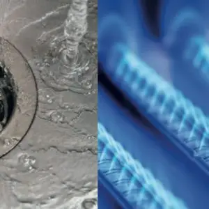Collage of multi trade services: plumbing, gas safety checks